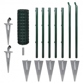 Set plasă cu țăruși + stâlpi Eurofence 10 x 0,8 m - Img 2