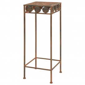 Set suport plante, 3 buc., ruginiu, metal, stil vintage - Img 3