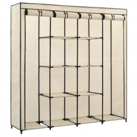 Șifonier cu 4 compartimente, crem, 175 x 45 x 170 cm - Img 3