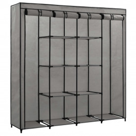 Șifonier cu 4 compartimente, gri, 175 x 45 x 170 cm - Img 3