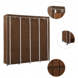 Șifonier cu 4 compartimente, maro, 175x45x170 cm - Img 1