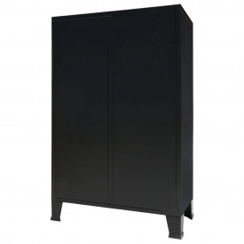Șifonier metalic, stil industrial, 67 x 35 x 107 cm, negru - Img 3