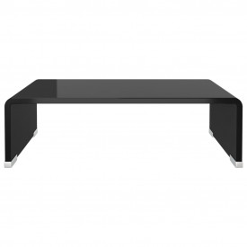 Stativ TV/Suport monitor, sticlă, 40 x 25 x 11 cm, negru - Img 3