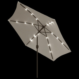 Umbrelă de soare cantilever cu LED 3 m, Alb Nisip - Img 5