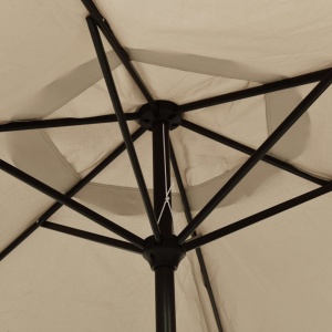 Umbrelă de soare de exterior, stâlp metalic, 300 cm, gri taupe - Img 5