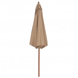 Umbrelă soare de exterior, stâlp metalic, 300 cm, gri taupe - Img 3