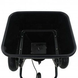 Utilaj de împrăștiat sare, PVC și oțel, 125x74x79 cm, 45 L - Img 11
