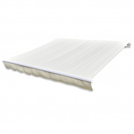 vidaXL Acoperiș de copertină din pânză, crem, 481 x 296 cm - Img 2