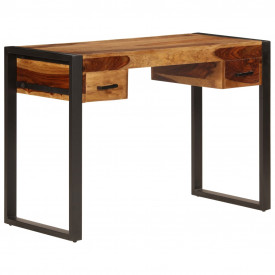 vidaXL Birou cu 2 sertare, 110 x 50 x 77 cm, lemn masiv de sheesham - Img 10