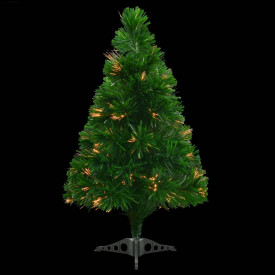 vidaXL Brad de Crăciun artificial cu fibră optică, 64 cm, verde - Img 5