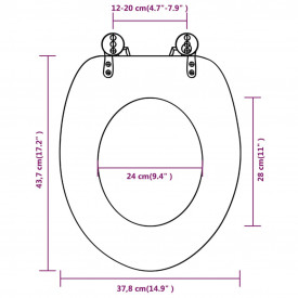 vidaXL Capace WC cu închidere standard, 2 buc., MDF, lemn vechi - Img 10