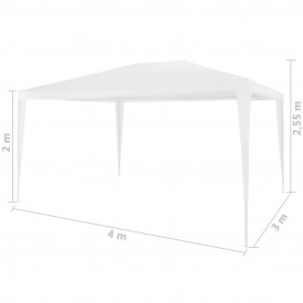 vidaXL Cort de petrecere, alb, 3 x 4 m - Img 6