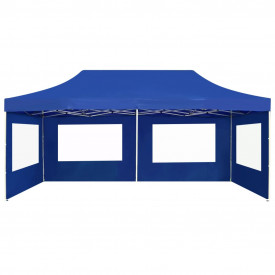 vidaXL Cort de petrecere pliabil cu pereți, albastru, 6x3 m, aluminiu - Img 5