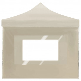 vidaXL Cort de petrecere pliabil cu pereți, crem, 6 x 3 m, aluminiu - Img 6