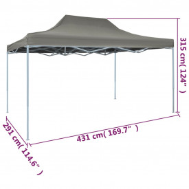 vidaXL Cort pliabil pop-up, antracit, 3 x 4,5 m - Img 11