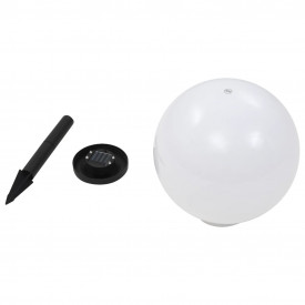 vidaXL Lămpi solare de exterior cu LED, 2 buc, 30 cm, RGB, sferic - Img 6