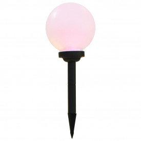 vidaXL Lămpi solare de exterior cu LED, 3 buc, 20 cm, RGB, sferic - Img 5
