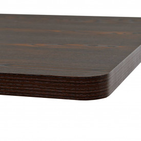 vidaXL Masă bistro, MDF și oțel, pătrată, 80x80x75 cm, Cenușiu închis - Img 5