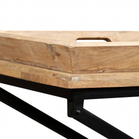 vidaXL Masă consolă Lemn masiv de mango 130x40x80 cm - Img 8