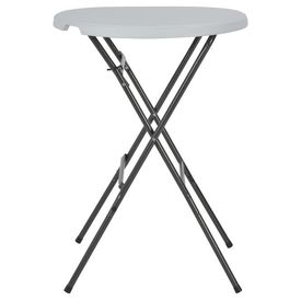 vidaXL Masă de bar pliantă, alb, 80 x 110 cm, HDPE - Img 2