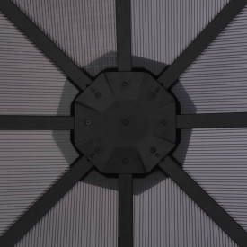 vidaXL Pavilion cu perdea, negru, 3 x 3 m, aluminiu - Img 4