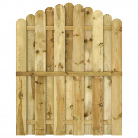vidaXL Poartă de grădină, lemn de pin impregnat, 100 x 125 cm, arcuit - Img 2