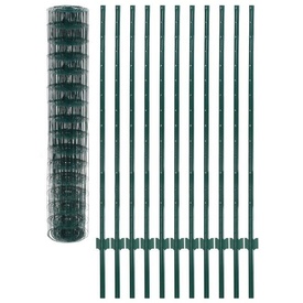 vidaXL Set de gard Euro, 20 x 1,5 m, oțel, verde - Img 3