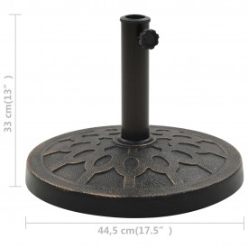 vidaXL Suport umbrelă de soare, bronz, 13 kg, polirășină, rotund - Img 6