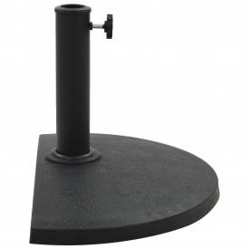 vidaXL Suport umbrelă de soare, negru, 9 kg, polirășină, semi-rotund - Img 2