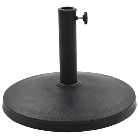 vidaXL Suport umbrelă de soare rotund, negru, 10 kg, polirășină - Img 2