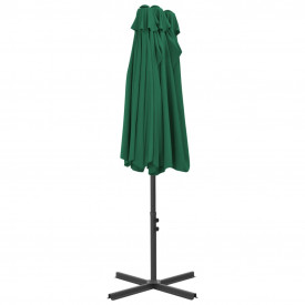 vidaXL Umbrelă de soare de exterior, stâlp aluminiu, verde, 460x270 cm - Img 5