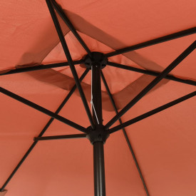 vidaXL Umbrelă de soare exterior, stâlp metalic, cărămiziu, 300x200 cm - Img 5