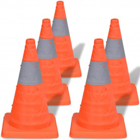 5 Conuri pop-up pentru trafic rutier, 42 cm - Img 1