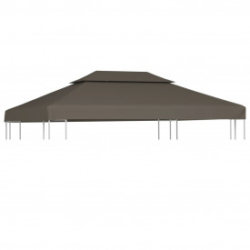 Acoperiș pavilion, 2 niveluri, 310 g/m², 4 x 3 m, gri taupe