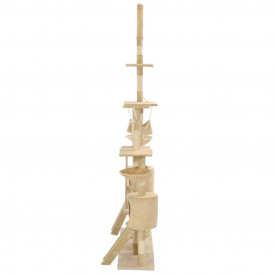 Ansamblu pentru pisici stâlpi din funie de sisal 230-250 cm bej - Img 4