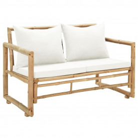 Bancă de grădină din bambus 115 x 65 x 72 cm