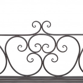 Bancă de grădină metalică cu spătar cu model - Img 4