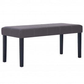 Bancă, gri, 106 cm, piele artificială - Img 2