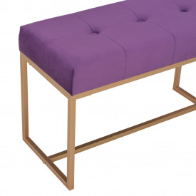Bancă, violet, 80 cm, catifea - Img 4