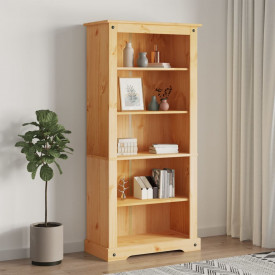 Bibliotecă 5 rafturi, pin mexican, stil Corona 81 x 29 x 170 cm