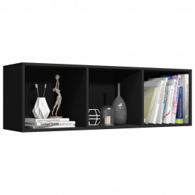 Bibliotecă/Comodă TV, negru, 36 x 30 x 114 cm, PAL - Img 7
