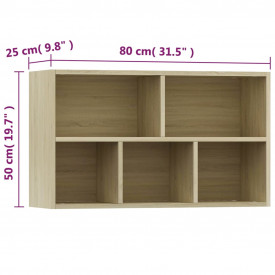 Bibliotecă/Servantă, stejar Sonoma, 45 x 25 x 80 cm, PAL - Img 12