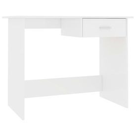 Birou, alb lucios, 100 x 50 x 76 cm, PAL - Img 1