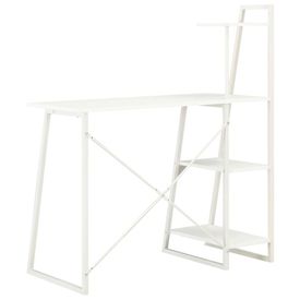Birou cu rafturi, alb, 102 x 50 x 117 cm - Img 3