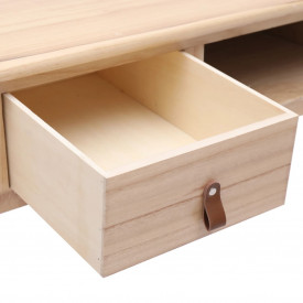 Birou de scris, culoare naturală, 110 x 45 x 76 cm, lemn - Img 5