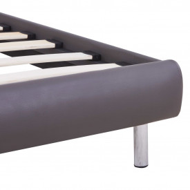 Cadru de pat cu LED, gri, 90 x 200 cm, piele artificială - Img 7