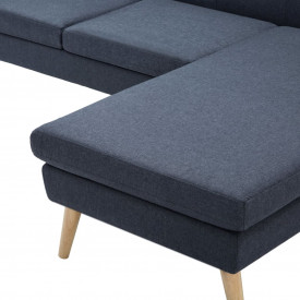 Canapea în formă L, material textil, 186x136x79 cm, gri închis - Img 8