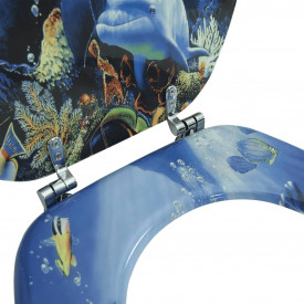 Capac WC MDF design delfini - Img 8