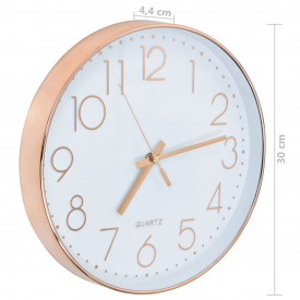 Ceas de perete, auriu rose, 30 cm - Img 6