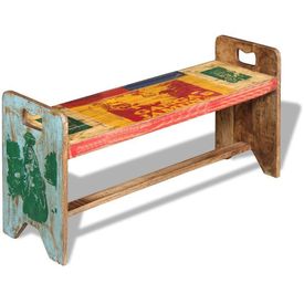 Cola Bancă din lemn masiv reciclat, 100 x 30 x 50 cm